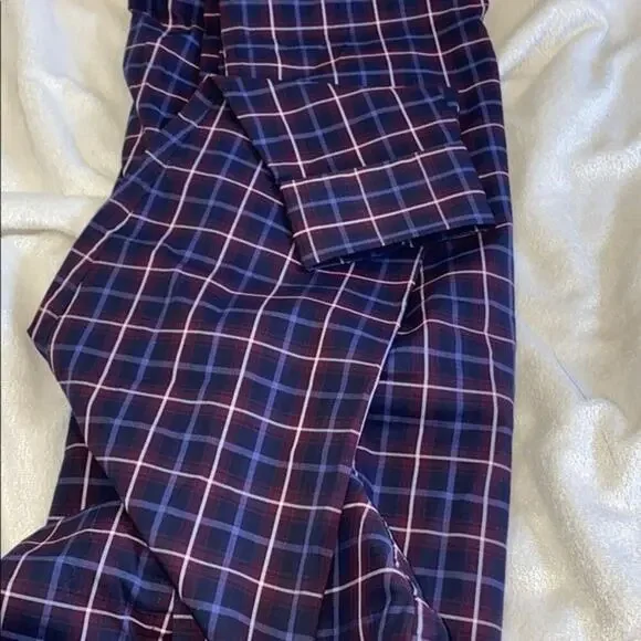 Jos. A. Bank Maroon Plaid Button-Down ShirtSz L